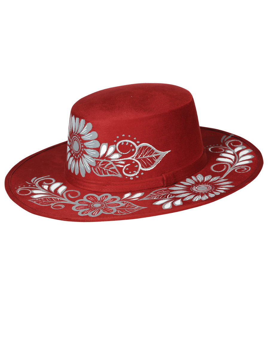Artisanal Suede Hat — Margarita in Grey/Wine