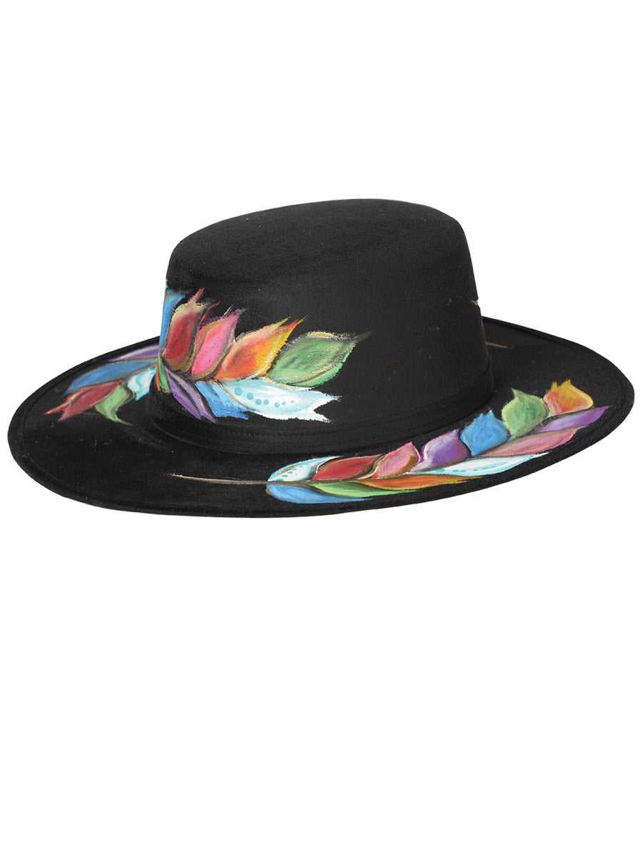 Artisanal Suede Hat — Elegant Pen in Black