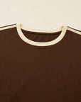 Varsity Stripe Crew Neck Long Sleeve Top