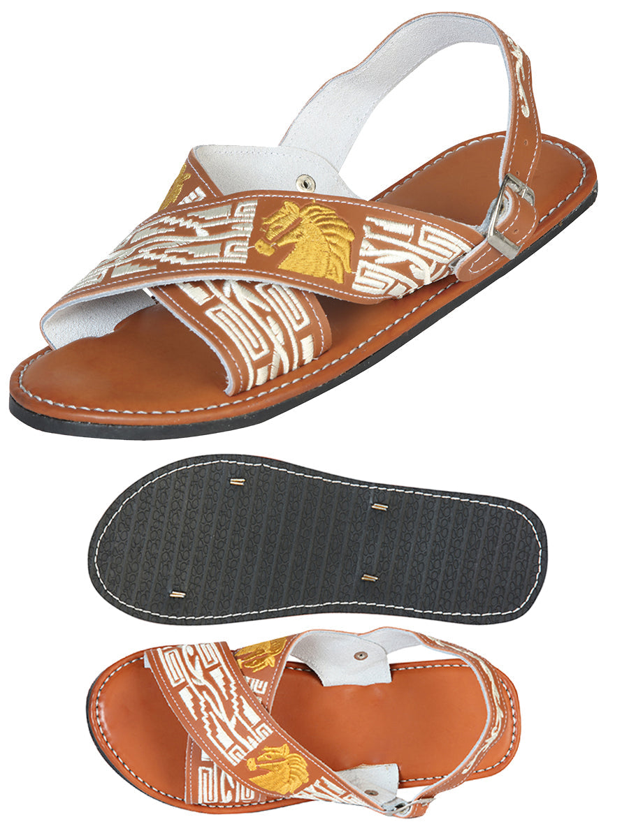 Artisanal Handmade Huarache — 50% Leather and 50% Synthetic Caballos in Natural