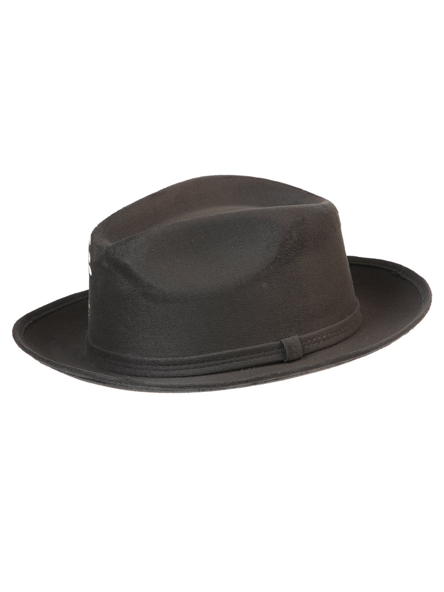 Artisanal Hand-Painted Hat — Suede in Black