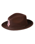 Artisanal Hand-Painted Hat — Suede in Brown