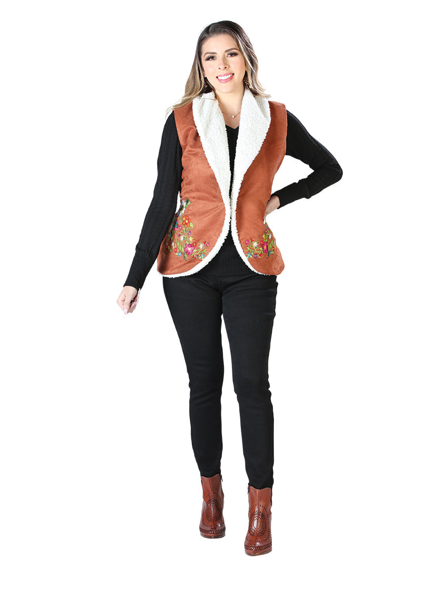 Artisanal Embroidered Vest 50% Cotton, 50% Polyester in Shedron