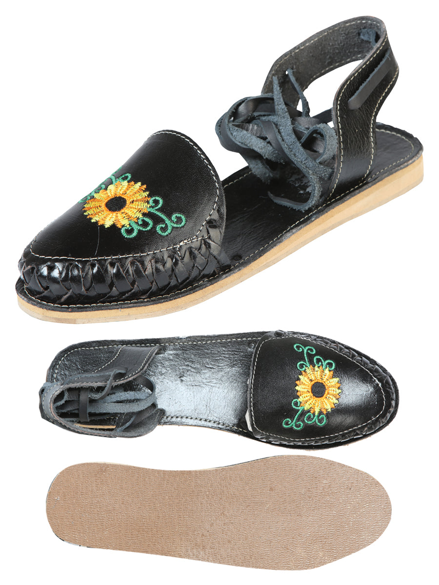 Mexican Artisanal Sandals — Leather in Black