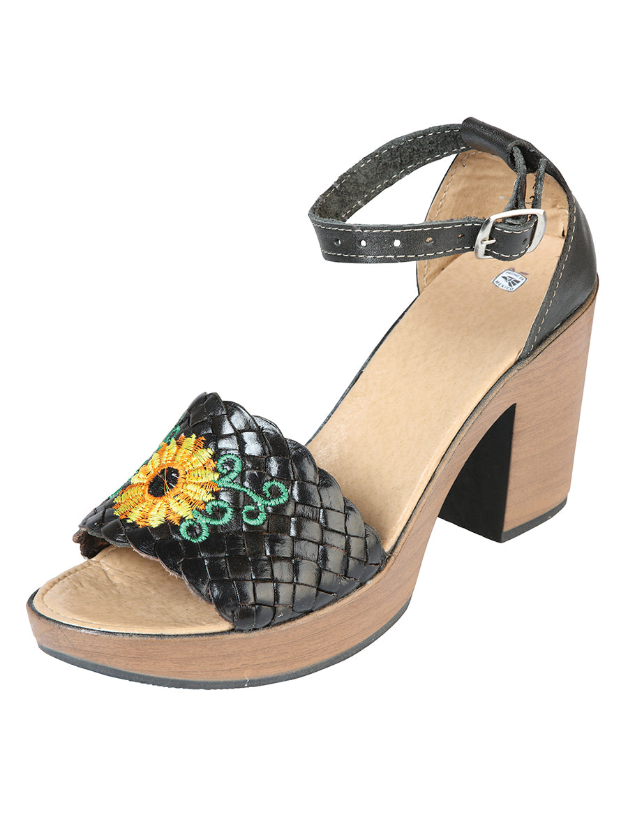 Mexican Artisanal Sandals Leather in Black