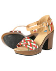 Mexican Artisanal Sandals Leather in Tricolor