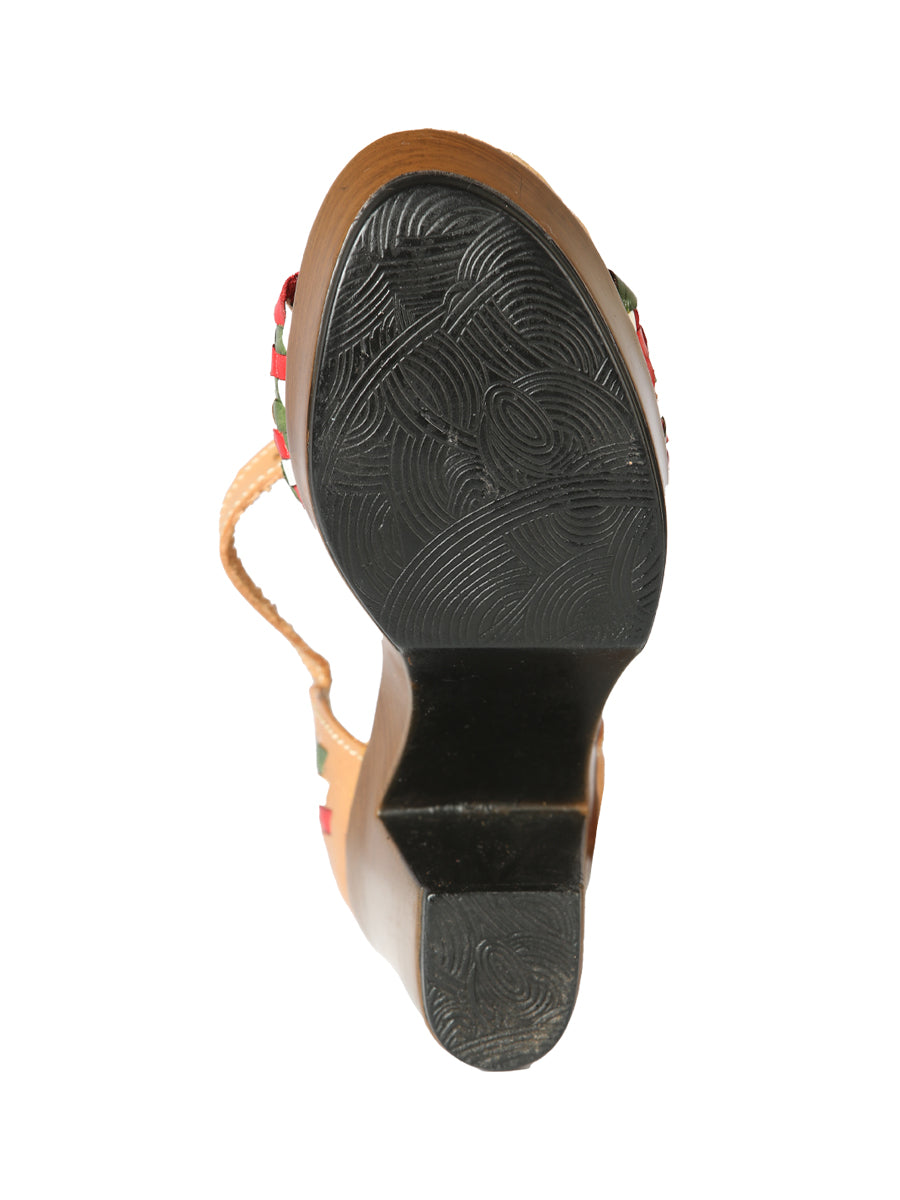 Mexican Artisanal Sandals Leather in Tricolor