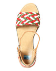 Mexican Artisanal Sandals Leather in Tricolor