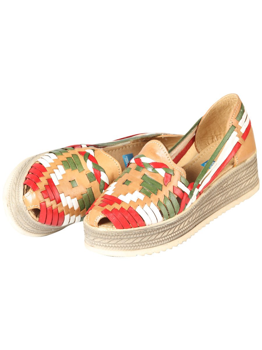 Mexican Artisanal Sandals Leather Tricolor
