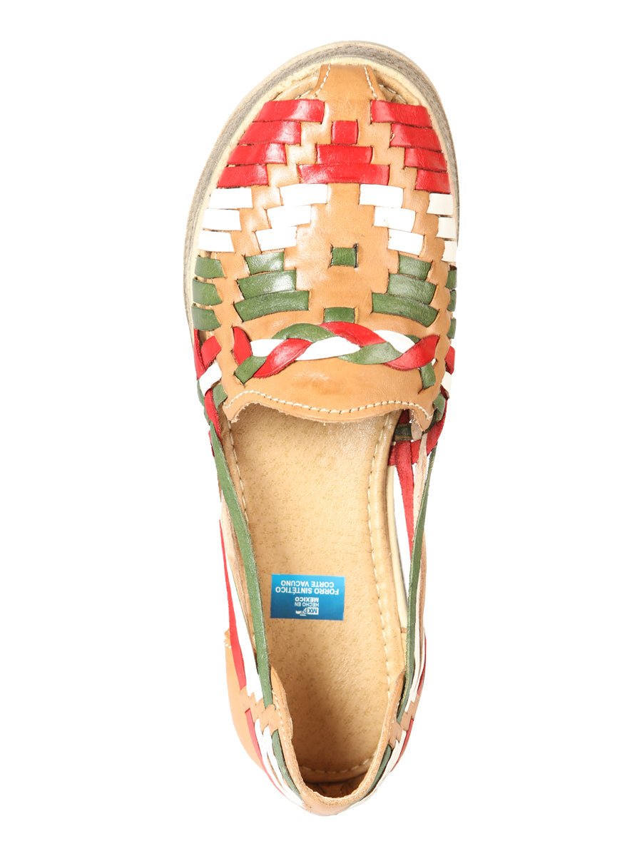 Mexican Artisanal Sandals Leather Tricolor