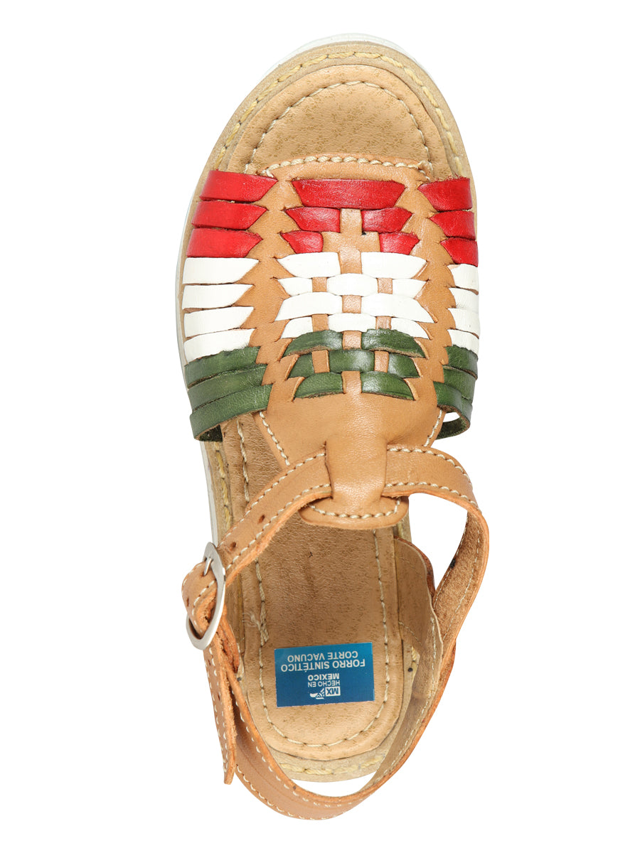Artisanal Mexican Sandals — Leather in Tricolor