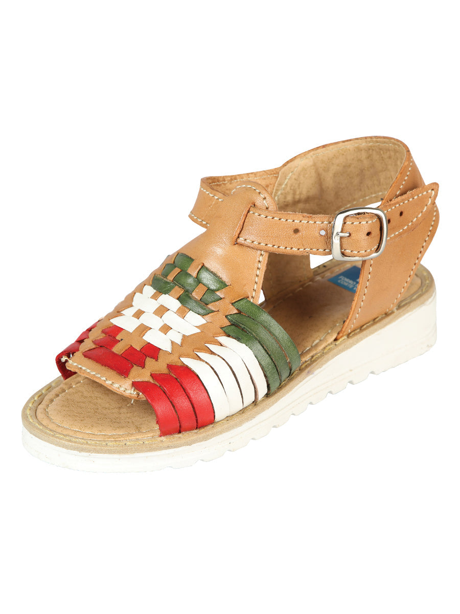 Artisanal Mexican Sandals — Leather in Tricolor