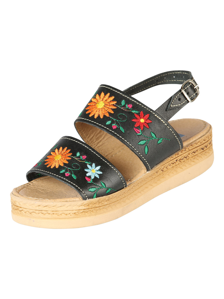 Mexican Artisanal Sandals Leather in Black