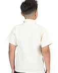 Mexican Artisanal Embroidered Shirt 100% Cotton in Beige
