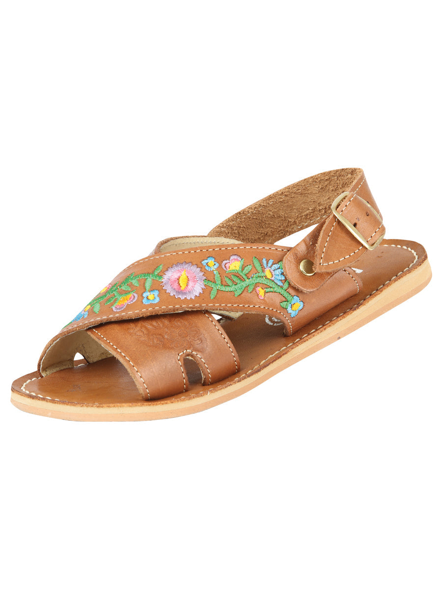 Mexican Artisanal Sandals Leather in Walnut