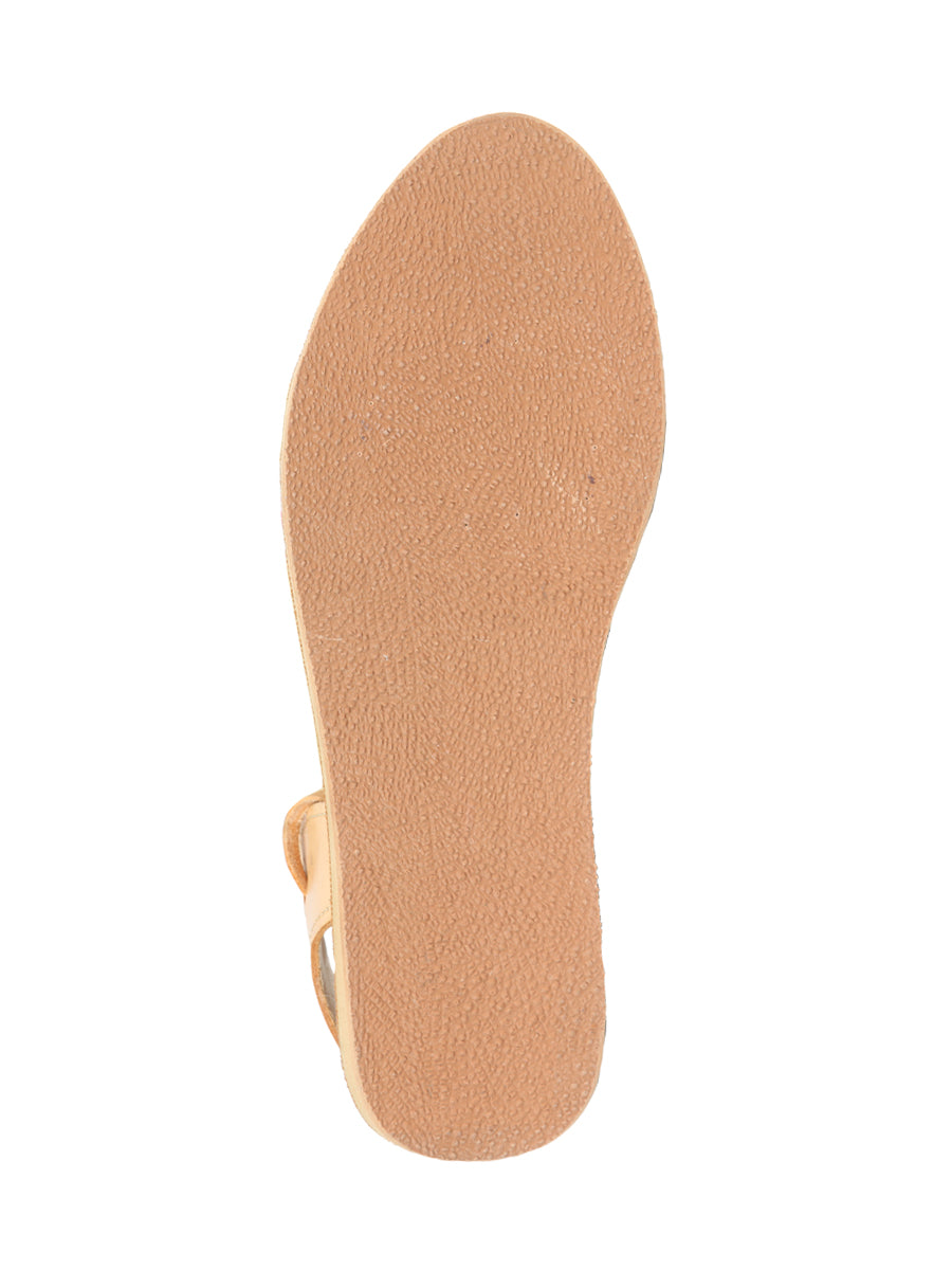 Mexican Artisanal Sandals Leather in Navy Blue/Natural