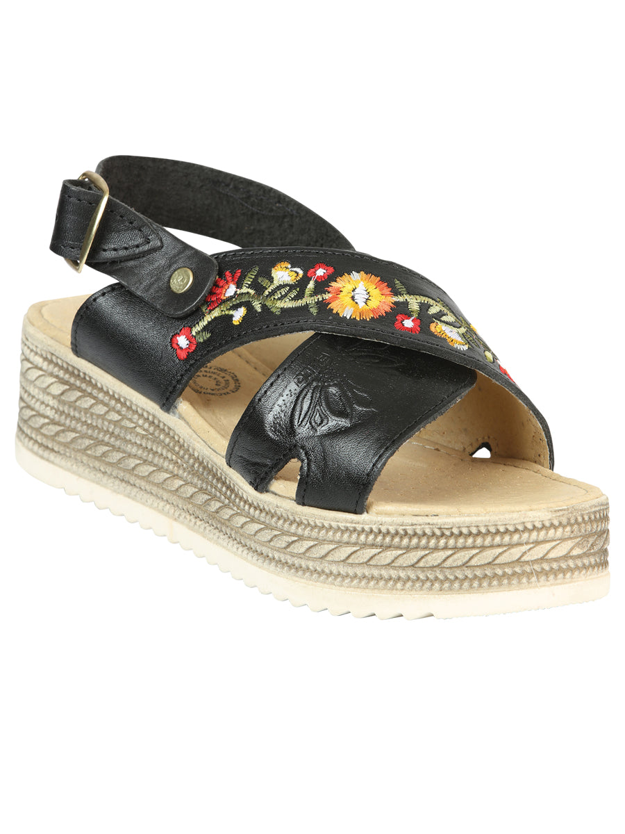 Mexican Artisanal Sandals Leather in Black