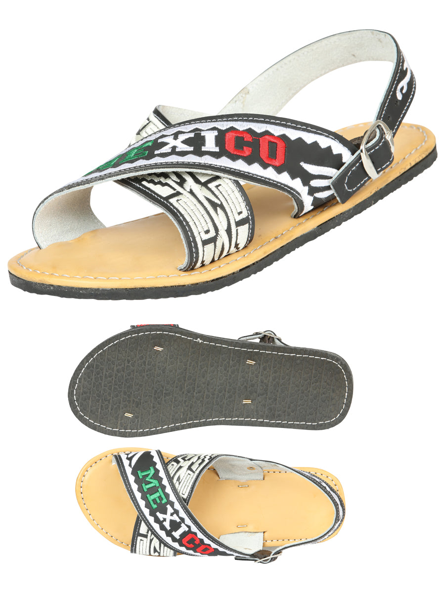 Handmade Huarache Mexico Design — 50% Leather and 50% Synthetic in White