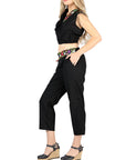 Artisanal Embroidered Set 100% Cotton in Black