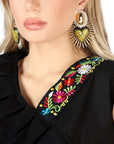 Artisanal Embroidered Set 100% Cotton in Black