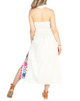 Artisanal Embroidered Dress 100% Cotton in Beige