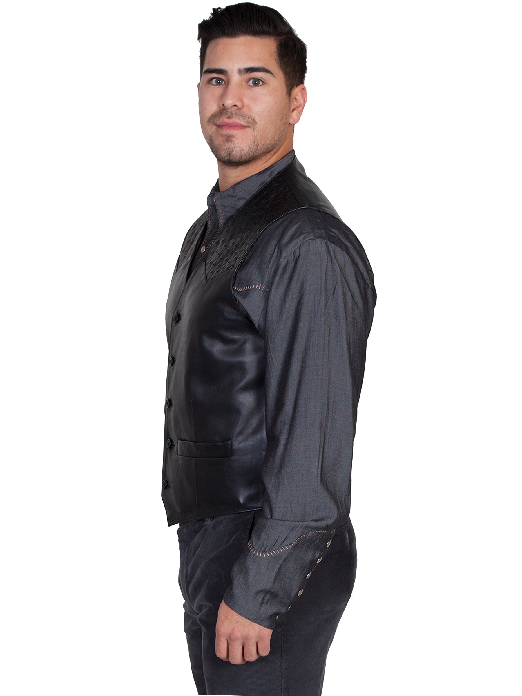 Ostrich Trim Vest - 607
