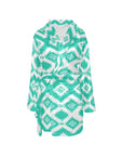 Turquoise Aztec Women's Western Bath Robe