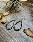 Teardrop Earrings – Sterling Silver Pearl & Sea Sediment