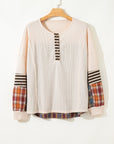 Mackenzie Plaid Patchwork Half PLUS Pullover