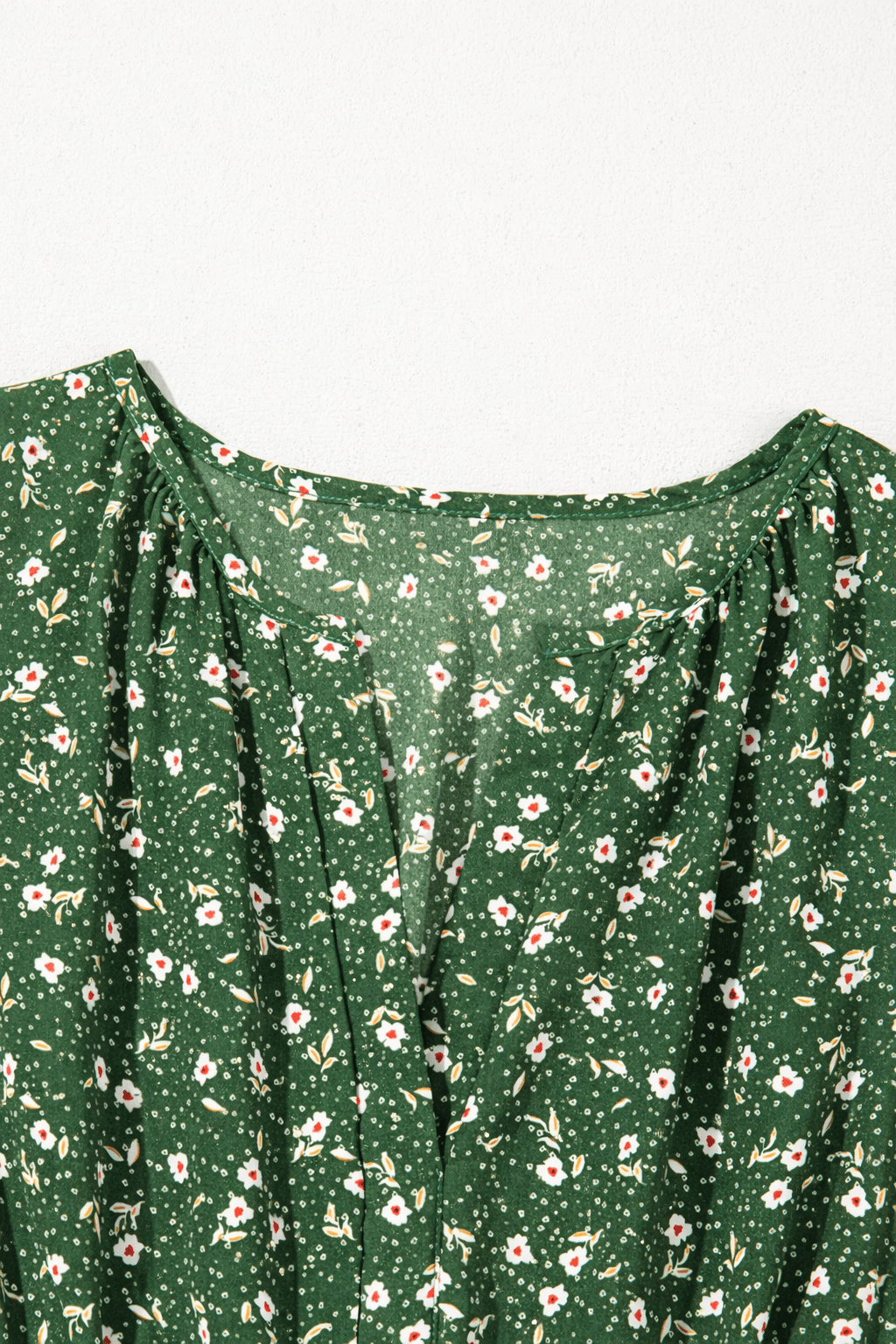 Floral Wrap V-Neck Short Sleeve Mini Dress