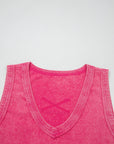 Mineral Wash V-Neck Tank Top