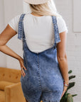 Baylee Sleeveless U Neck Patched Pocket Denim Romper