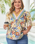 Alayna Woven Half Sleeve PLUS Blouse
