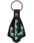 Hand Tooled Leather Key Chain Ring Handcraft Handmade Hilason