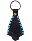 Hand Tooled Leather Key Chain Ring Handcraft Handmade Hilason