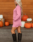 Solid Half Zip Pullover and Mini Skort Set