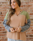 Amirah Drop Shoulder Henley Top