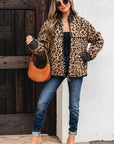 Sloane Leopard Zip Up Pocket Jacket