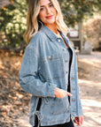 Denim Patch Pocket Side-Tie Jacket