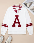 Esme Striped Puff Sleeve Sweatshirt