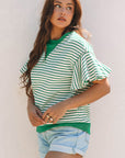 Sol Ruffle Short Sleeve Top