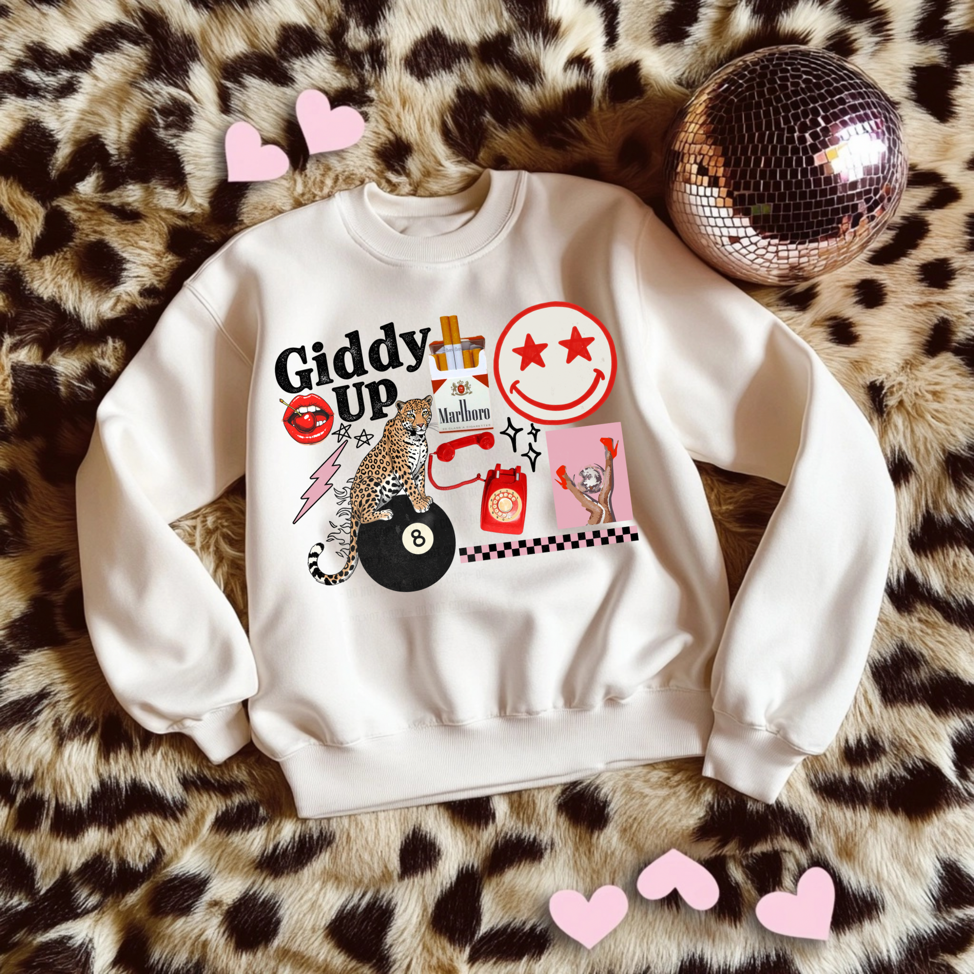 Giddy Up Collage TEE, CREWNECK or QUARTER ZIP