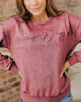 Kaia Mineral Wash Loose Sweatshirt