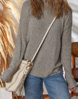 Amira High Knitted Pullover Top