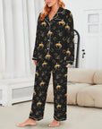 Baha Ranch All Cowboy Western Satin Long Pajamas