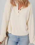 Evelyn Lantern Sleeve Henley Sweatsuit