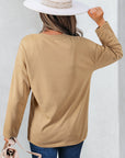 Macy Drawstring Hemline Oversize Long Sleeve Top