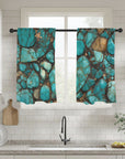 Turquoise Window Curtains 28"x40" (2-Piece) Made in America