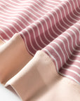 Stripe Patchwork Exposed Stitching Long Sleeve Top
