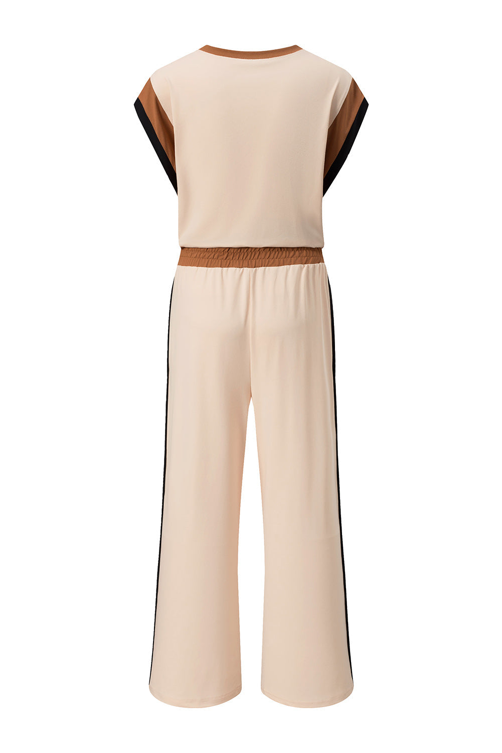 Colorblock Cap Sleeve Tee and Pants Set